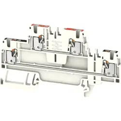 Multi level terminal block, push-in connection, 0.14-1.5 mm², 2 pole, 17.5 A, 6 kV, white, 2652200000
