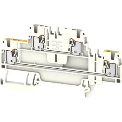 Multi level terminal block, push-in connection, 0.14-1.5 mm², 2 pole, 17.5 A, 6 kV, white, 2652210000 - 1