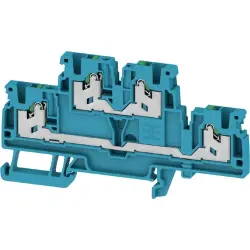 Multi level terminal block, snap-in, 0.34-2.5 mm², 4 pole, 22 A, 8 kV, blue, 2902390000