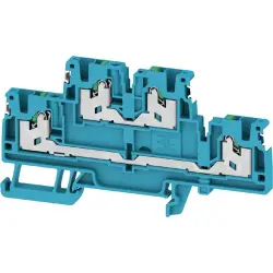 Multi level terminal block, snap-in, 0.34-2.5 mm², 4 pole, 22 A, 8 kV, blue, 2902480000