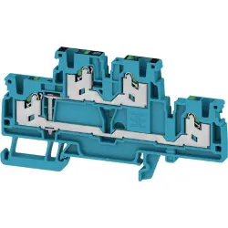 Multi level terminal block, snap-in, 0.34-2.5 mm², 4 pole, 22 A, 8 kV, blue, 2902440000