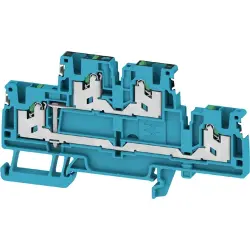 Multi level terminal block, snap-in, 0.34-2.5 mm², 4 pole, 22 A, 8 kV, blue, 2902510000