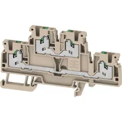 Multi level terminal block, snap-in, 0.34-2.5 mm², 4 pole, 22 A, 8 kV, dark beige, 2902380000