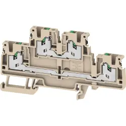 Multi level terminal block, snap-in, 0.34-2.5 mm², 4 pole, 22 A, 8 kV, dark beige, 2902470000