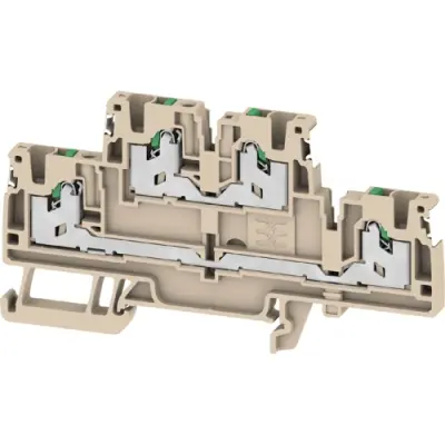 Multi level terminal block, snap-in, 0.34-2.5 mm², 4 pole, 22 A, 8 kV, dark beige, 2902470000 - 1
