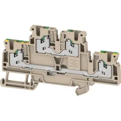 Multi level terminal block, snap-in, 0.34-2.5 mm², 4 pole, 24 A, 8 kV, dark beige, 2902410000