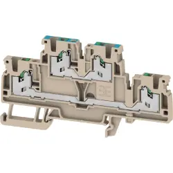 Multi level terminal block, snap-in, 0.34-2.5 mm², 4 pole, 22 A, 8 kV, dark beige, 2902420000