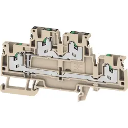 Multi level terminal block, snap-in, 0.34-2.5 mm², 4 pole, 22 A, 8 kV, dark beige, 2902500000