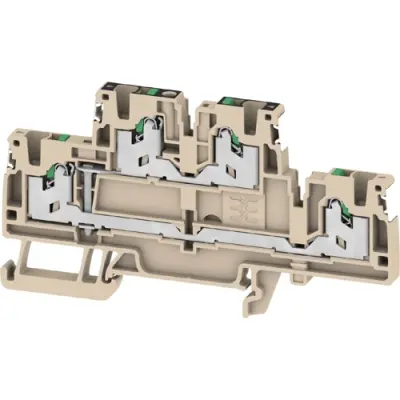 Multi level terminal block, snap-in, 0.34-2.5 mm², 4 pole, 22 A, 8 kV, dark beige, 2902500000 - 1