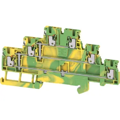 Protective conductor terminal, push-in connection, 0.14-1.5 mm², 6 pole, 6 kV, green/yellow, 2856240000 - 1