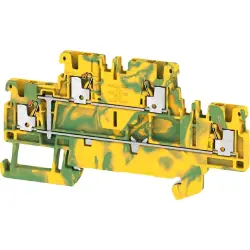 Protective conductor terminal, push-in connection, 0.14-1.5 mm², 4 pole, 6 kV, white, 2469410000