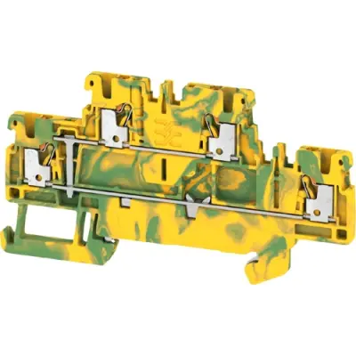 Protective conductor terminal, push-in connection, 0.14-1.5 mm², 4 pole, 6 kV, white, 2469410000 - 1