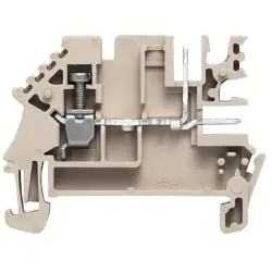 Through terminal block, screw connection, 0.5-4.0 mm², 3 pole, 16 A, 4 kV, dark beige, 1577340000