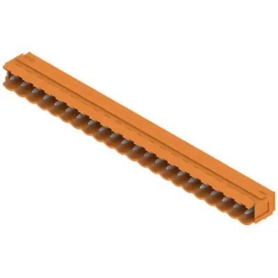 Pin header, 22 pole, pitch 5 mm, angled, orange, 1581060000 - 1