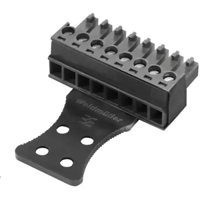 Socket header, 4 pole, pitch 3.81 mm, straight, black, 1231130000 - 1