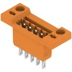 Pin header, 5 pole, pitch 5.08 mm, straight, orange, 1599160000
