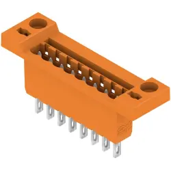 Pin header, 8 pole, pitch 5.08 mm, straight, orange, 1599190000