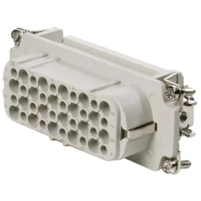 Socket contact insert, 6, 40 pole, unequipped, crimp connection, with PE contact, 1601730000 - 1