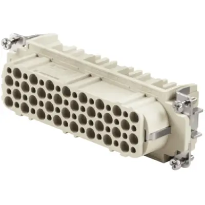 Socket contact insert, 8, 64 pole, unequipped, crimp connection, with PE contact, 1601740000 - 1