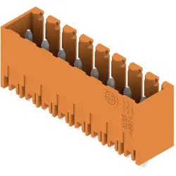 Pin header, 8 pole, pitch 3.5 mm, straight, orange, 1604530000