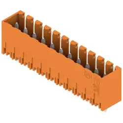 Pin header, 11 pole, pitch 3.5 mm, straight, orange, 1604560000