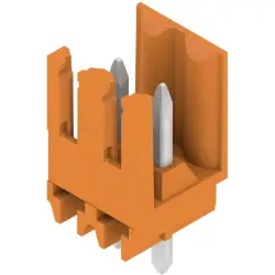 Pin header, 2 pole, pitch 3.5 mm, straight, orange, 1604770000