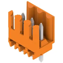 Pin header, 3 pole, pitch 3.5 mm, straight, orange, 1604780000