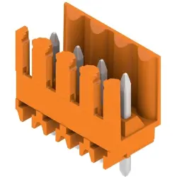 Pin header, 4 pole, pitch 3.5 mm, straight, orange, 1604790000