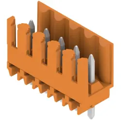 Pin header, 5 pole, pitch 3.5 mm, straight, orange, 1604800000