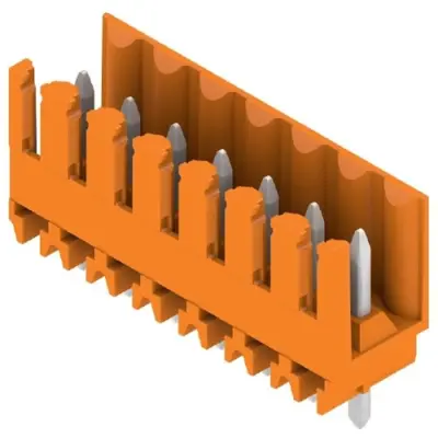 Pin header, 7 pole, pitch 3.5 mm, straight, orange, 1604820000 - 1