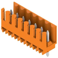 Pin header, 7 pole, pitch 3.5 mm, straight, orange, 1604820000