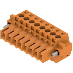 Socket header, 8 pole, pitch 3.5 mm, straight, orange, 1606700000
