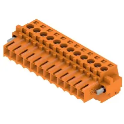 Socket header, 12 pole, pitch 3.5 mm, straight, orange, 1606740000