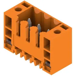 Pin header, 3 pole, pitch 3.5 mm, straight, orange, 1607510000