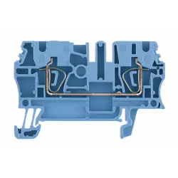Through terminal block, spring balancer connection, 0.5-4.0 mm², 2 pole, 24 A, 8 kV, blue, 1608520000