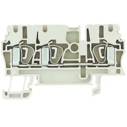 Through terminal block, spring balancer connection, 0.5-4.0 mm², 3 pole, 24 A, 8 kV, dark beige, 1608540000