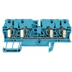 Through terminal block, spring balancer connection, 0.5-4.0 mm², 4 pole, 24 A, 8 kV, blue, 1608580000