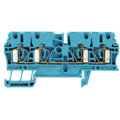 Through terminal block, spring balancer connection, 0.5-4.0 mm², 4 pole, 24 A, 8 kV, blue, 1608580000 - 1