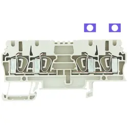 Through terminal block, spring balancer connection, 0.5-4.0 mm², 4 pole, 24 A, 8 kV, dark beige, 1608600000