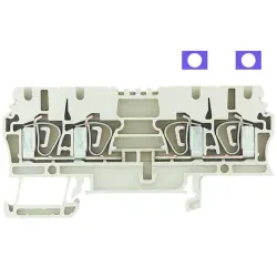 Through terminal block, spring balancer connection, 0.5-4.0 mm², 4 pole, 24 A, 8 kV, blue, 1608610000