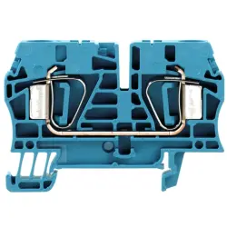 Through terminal block, spring balancer connection, 0.5-10 mm², 2 pole, 41 A, 8 kV, blue, 1608630000