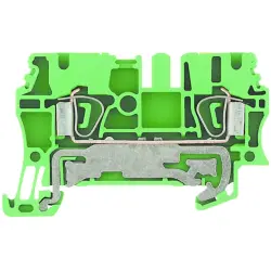 Protective conductor terminal, spring balancer connection, 0.5-4.0 mm², 2 pole, 300 A, 8 kV, yellow/green, 1608640000