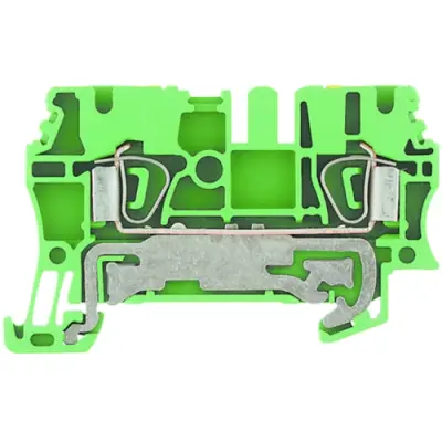 Protective conductor terminal, spring balancer connection, 0.5-4.0 mm², 2 pole, 300 A, 8 kV, yellow/green, 1608640000 - 1