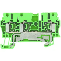Protective conductor terminal, spring balancer connection, 0.5-4.0 mm², 3 pole, 300 A, 8 kV, yellow/green, 1608650000