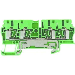 Protective conductor terminal, spring balancer connection, 0.5-4.0 mm², 4 pole, 300 A, 8 kV, yellow/green, 1608660000