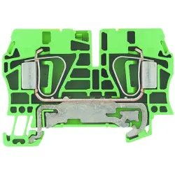 Protective conductor terminal, spring balancer connection, 0.5-10 mm², 2 pole, 720 A, 8 kV, yellow/green, 1608670000