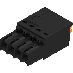 Socket header, 4 pole, pitch 3.5 mm, straight, black, 2459300000