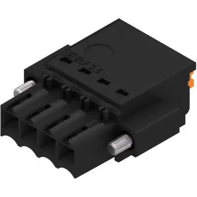 Socket header, 4 pole, pitch 3.5 mm, straight, black, 2459590000 - 1
