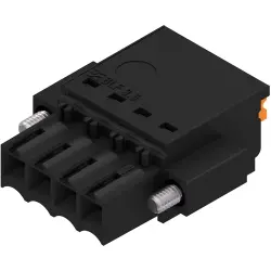 Socket header, 4 pole, pitch 3.5 mm, straight, black, 2459590000