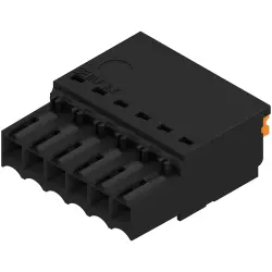 Socket header, 6 pole, pitch 3.5 mm, straight, black, 2459320000